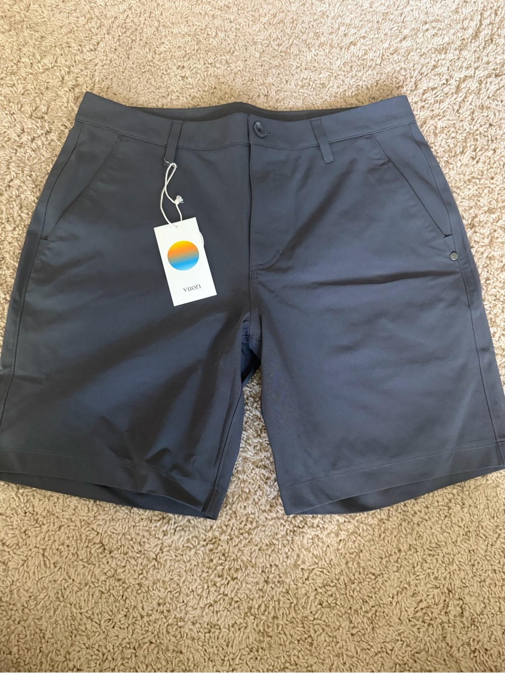 Vuori Men's Charcoal Athletic Shorts